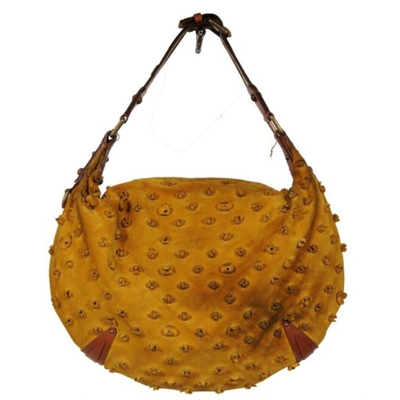 Louis Vuitton Onatah GM Maize Yellow Suede Mahina Fleurs Lv Logo Shoulder Bag - Picture 1 of 16